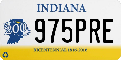 IN license plate 975PRE