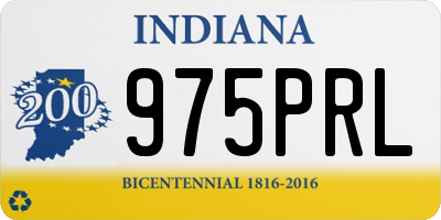 IN license plate 975PRL