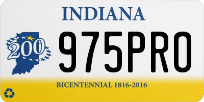 IN license plate 975PRO