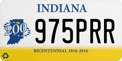 IN license plate 975PRR