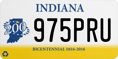 IN license plate 975PRU