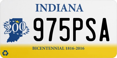 IN license plate 975PSA