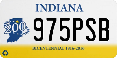 IN license plate 975PSB