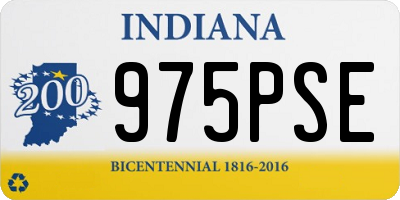 IN license plate 975PSE
