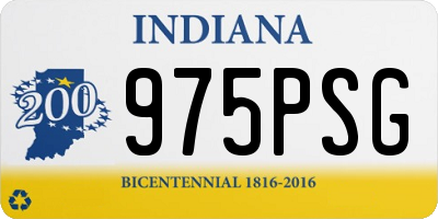IN license plate 975PSG