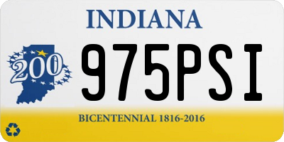 IN license plate 975PSI