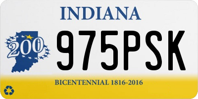 IN license plate 975PSK