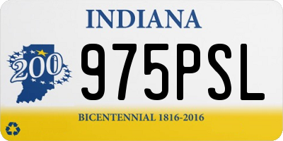 IN license plate 975PSL