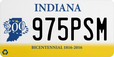 IN license plate 975PSM