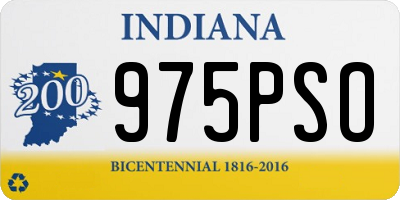 IN license plate 975PSO