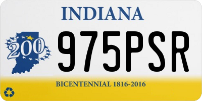 IN license plate 975PSR