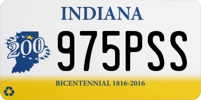 IN license plate 975PSS