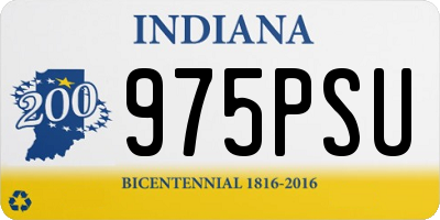 IN license plate 975PSU