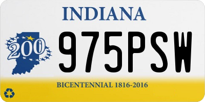 IN license plate 975PSW