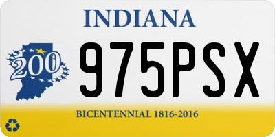 IN license plate 975PSX