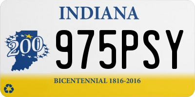 IN license plate 975PSY