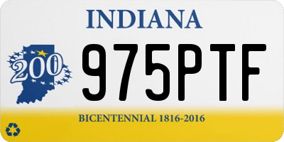 IN license plate 975PTF