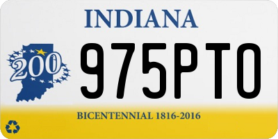 IN license plate 975PTO