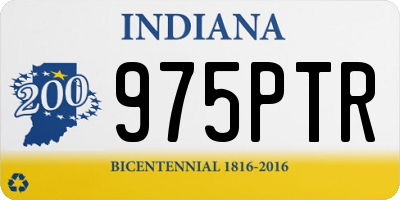 IN license plate 975PTR