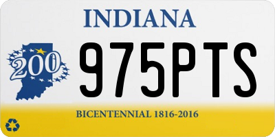 IN license plate 975PTS