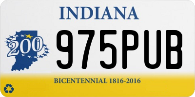 IN license plate 975PUB