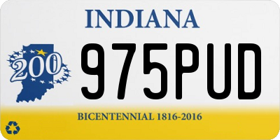 IN license plate 975PUD