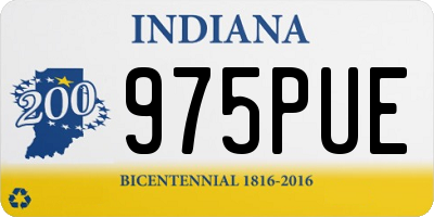 IN license plate 975PUE