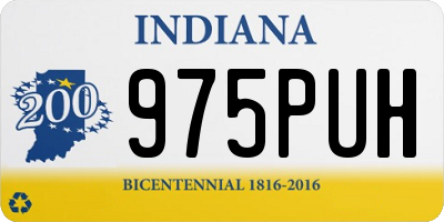 IN license plate 975PUH