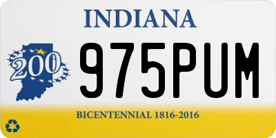 IN license plate 975PUM