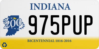 IN license plate 975PUP