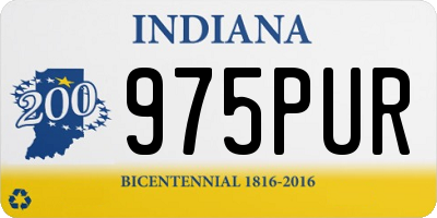 IN license plate 975PUR