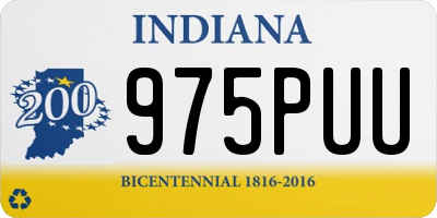 IN license plate 975PUU