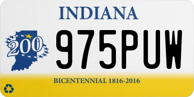 IN license plate 975PUW