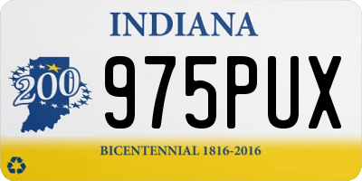 IN license plate 975PUX