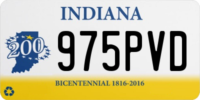 IN license plate 975PVD