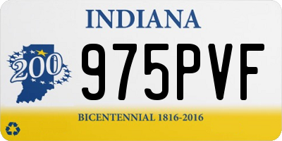 IN license plate 975PVF