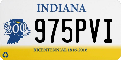 IN license plate 975PVI