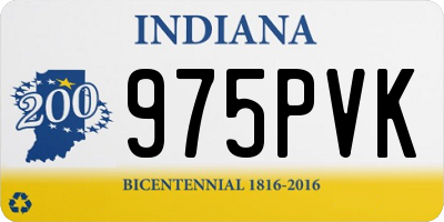 IN license plate 975PVK