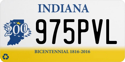 IN license plate 975PVL