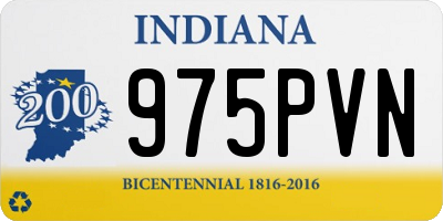 IN license plate 975PVN