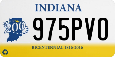 IN license plate 975PVO