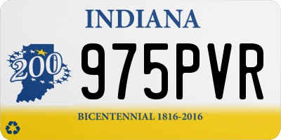 IN license plate 975PVR