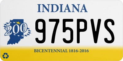 IN license plate 975PVS