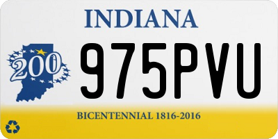 IN license plate 975PVU