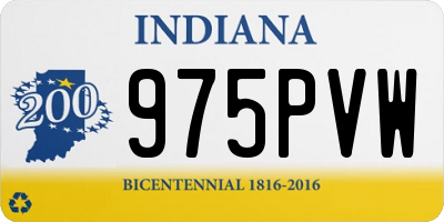 IN license plate 975PVW