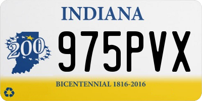 IN license plate 975PVX
