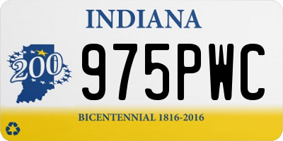 IN license plate 975PWC