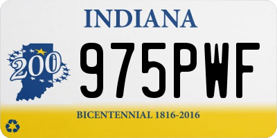 IN license plate 975PWF