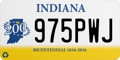 IN license plate 975PWJ
