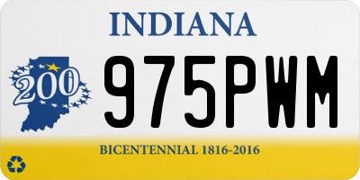 IN license plate 975PWM